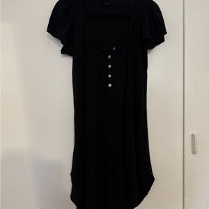 Hatch Black Pointelle Nightgown